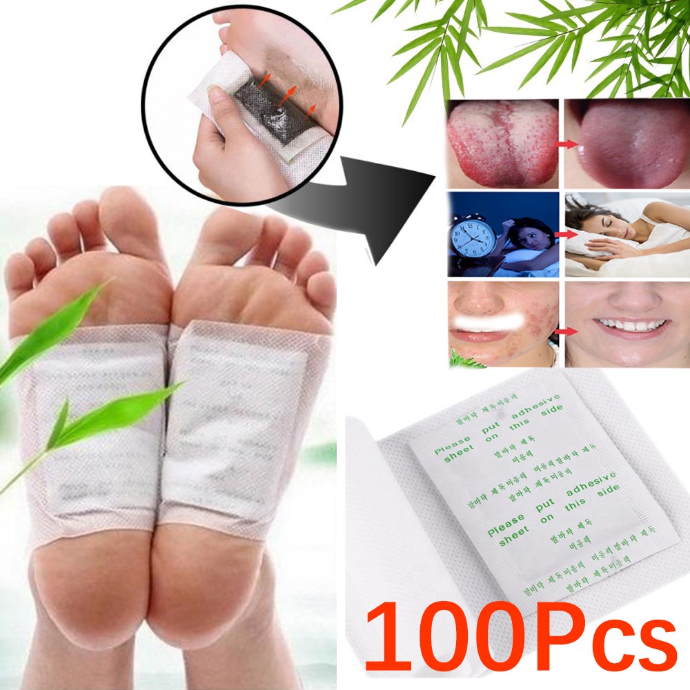 Detox Foot Patch - 100 buah/lot Koyo bantalan bambu detoks