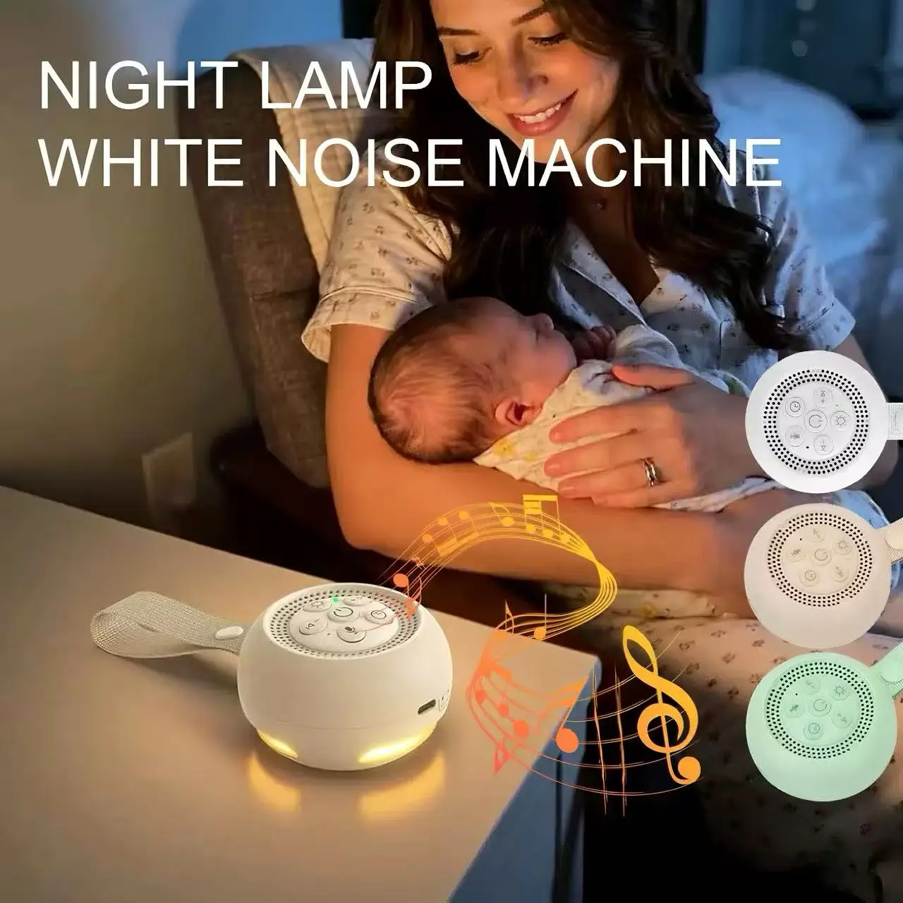 White Noise Machine Sleep - Mesin Suara Putih dengan Lampu Malam