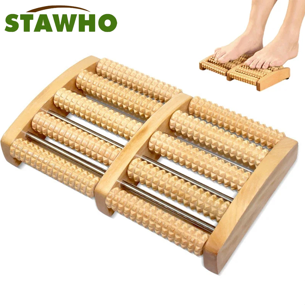 Foot Bath Massager - Rol pijat kaki kayu mengurangi nyeri