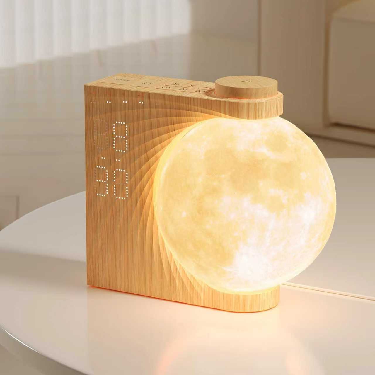 White Noise Machine Sleep - Lampu Bulan, Lampu Malam, Jam Alarm
