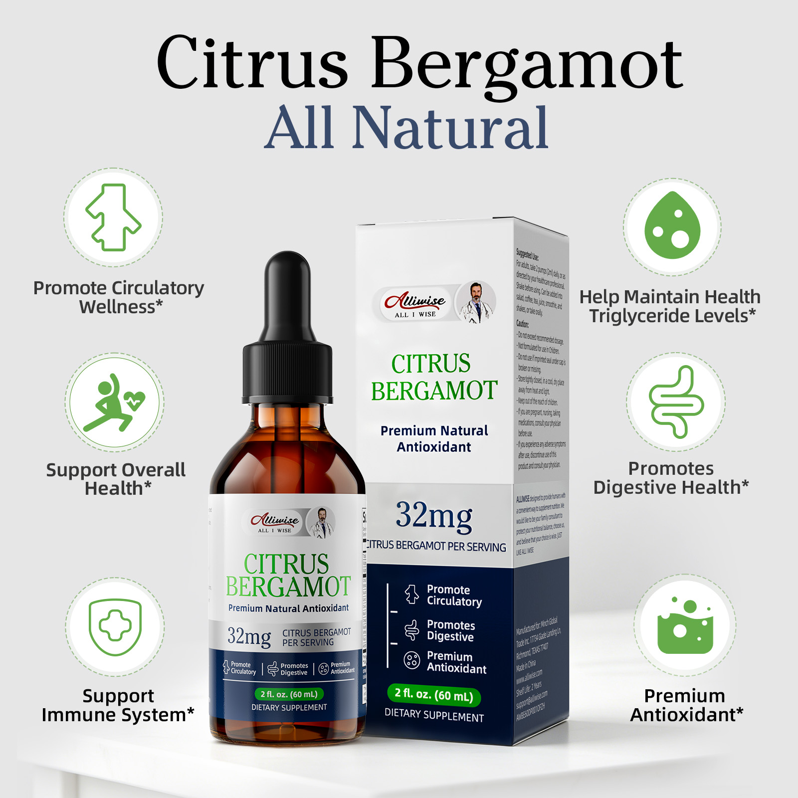 Tetes Ekstrak Bergamout Alliwi - Health Wellness Day ulasan dan harga